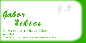 gabor mikics business card